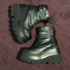 Black Platform Demonia Boots